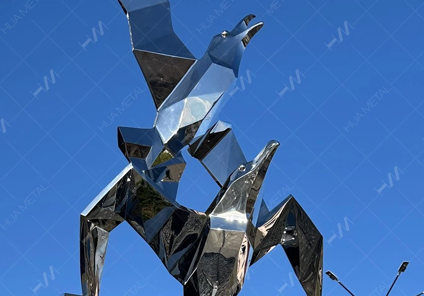 Detail Stainless steel monument sculpture 02 Detail Stainless steel monument sculpture 02