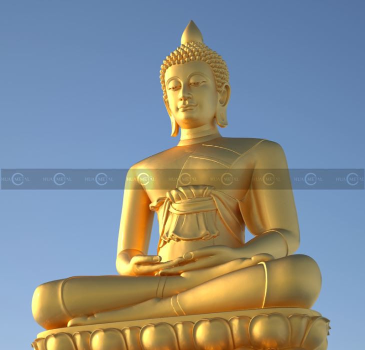 Buyuk Bronza Buddha haykalchasi